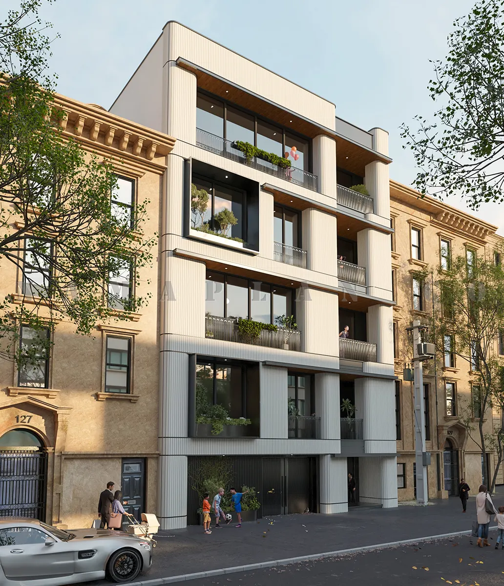 طراحی آپارتمان مدرن چهار طبقه 