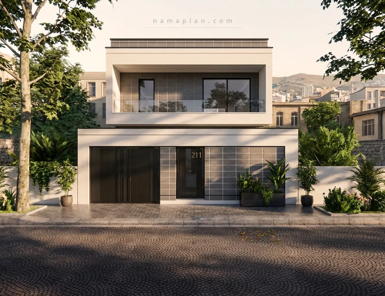 طراحی ویلا دوبلکس مدرن در افغانستان 