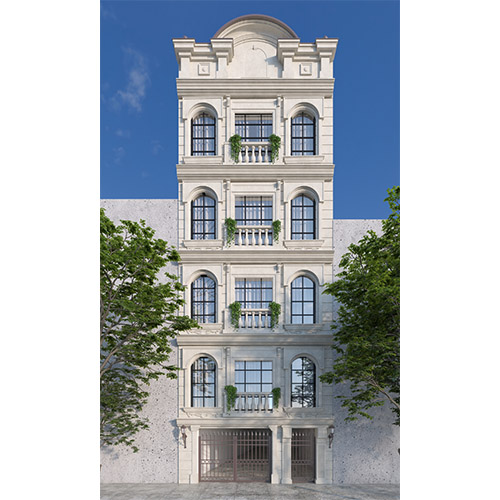 طراحی آپارتمان کلاسیک چهار طبقه  