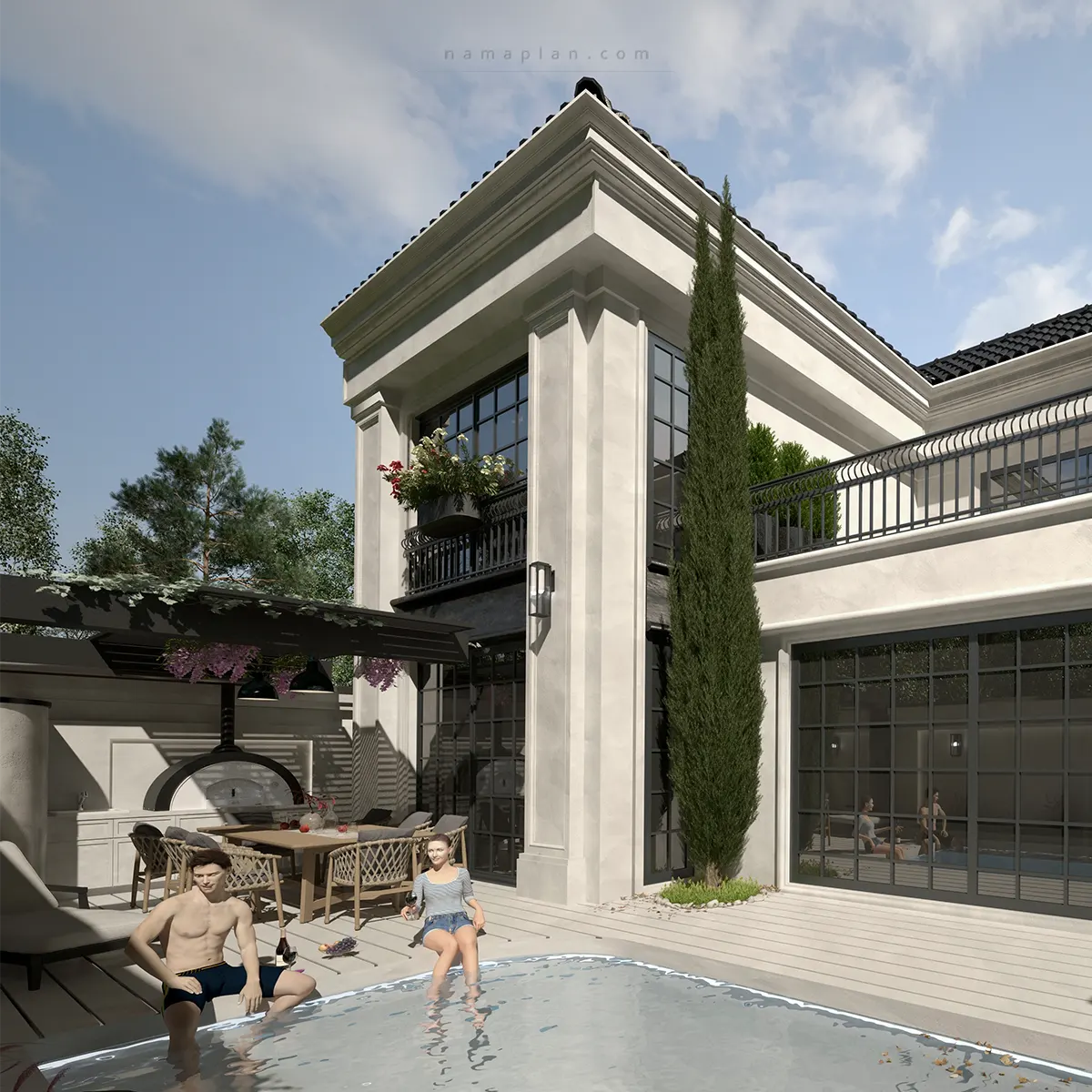 طراحی ویلا به سبک مینیمال در قائمشهر