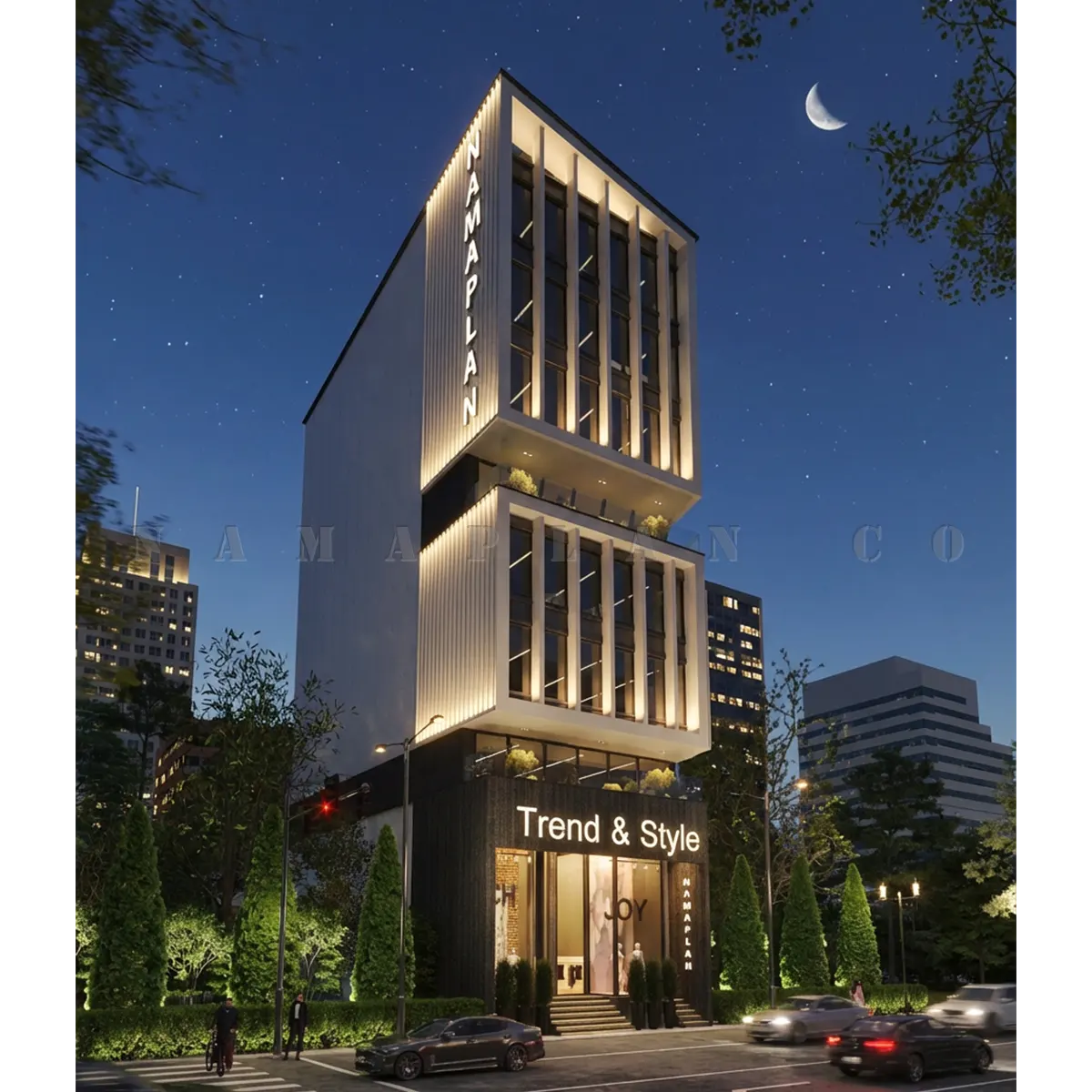 نمای آپارتمان مدرن در ساری