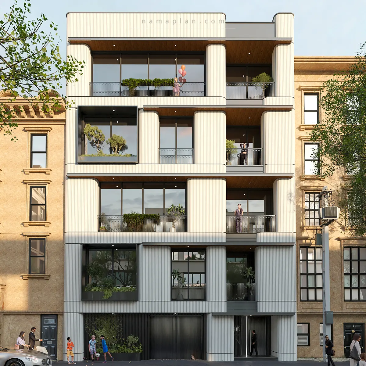 پروژه مهتاب | طراحی آپارتمان 4 طبقه مسکونی