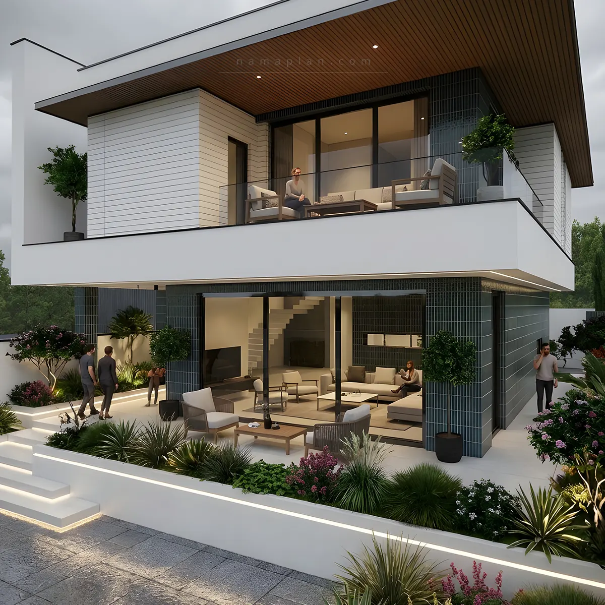 طراحی نقشه خانه ویلایی دوبلکس 225 متری