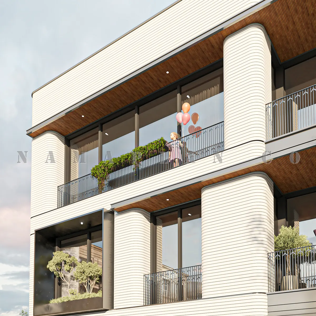 پروژه مهتاب | طراحی آپارتمان 4 طبقه مسکونی