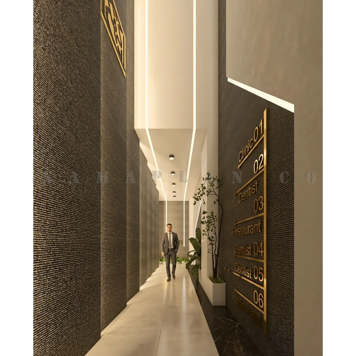 طراحی ورودی ساختمان تجاری در ساری