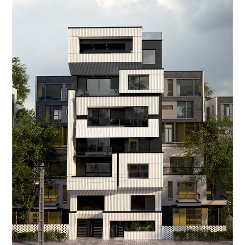 طراحی آپارتمان مدرن 6 طبقه  