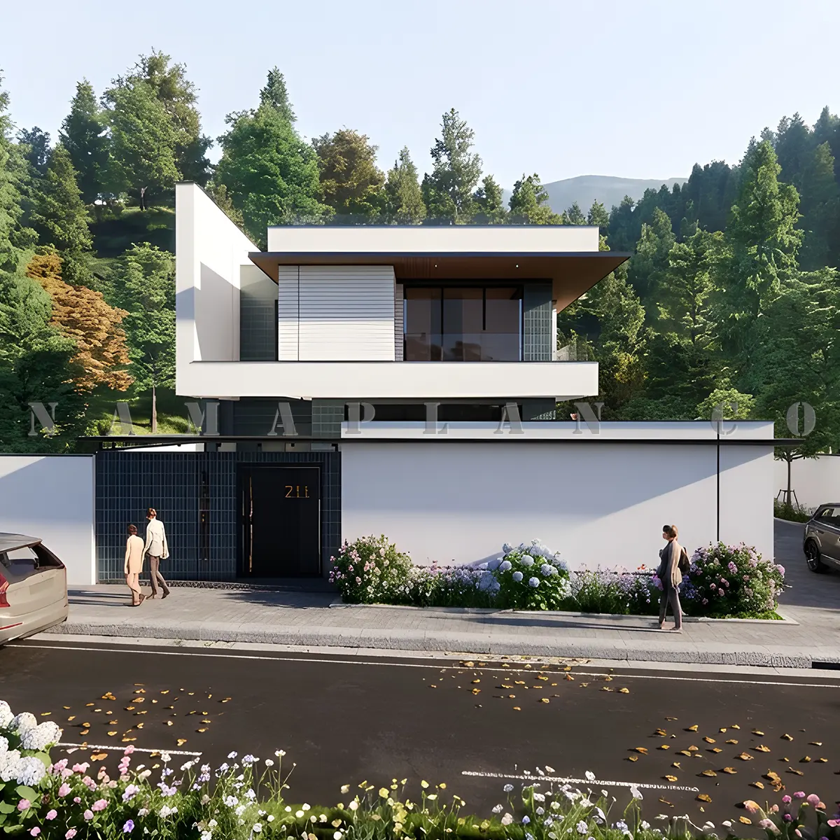 طراحی نمای خانه ویلایی دوبلکس 225 متری