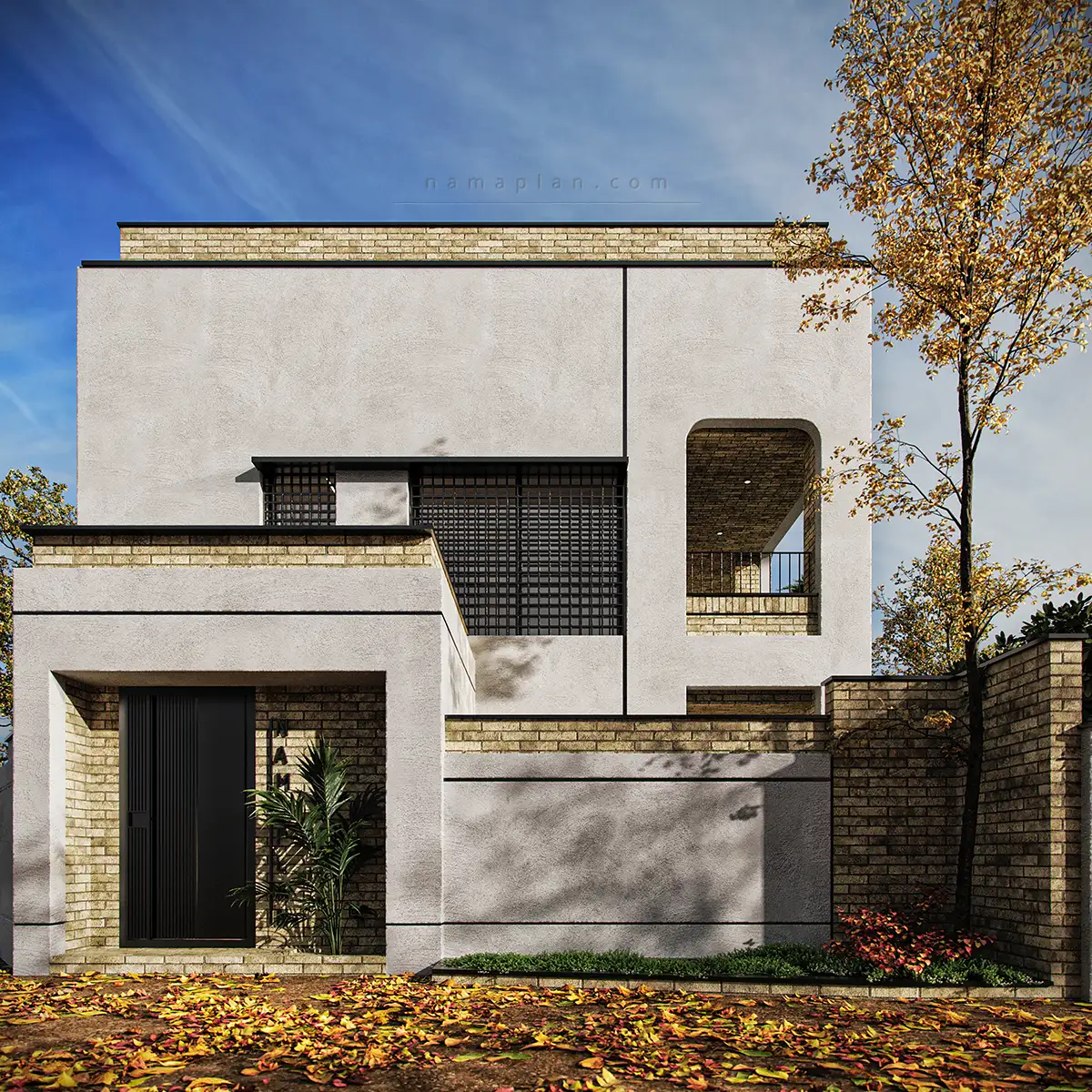 طراحی نمای خانه دوبلکس 180 متری در دلیجان