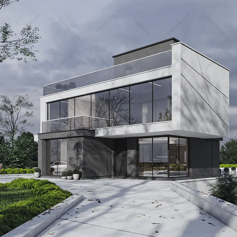 طراحی خانه باغ ویلایی مدرن