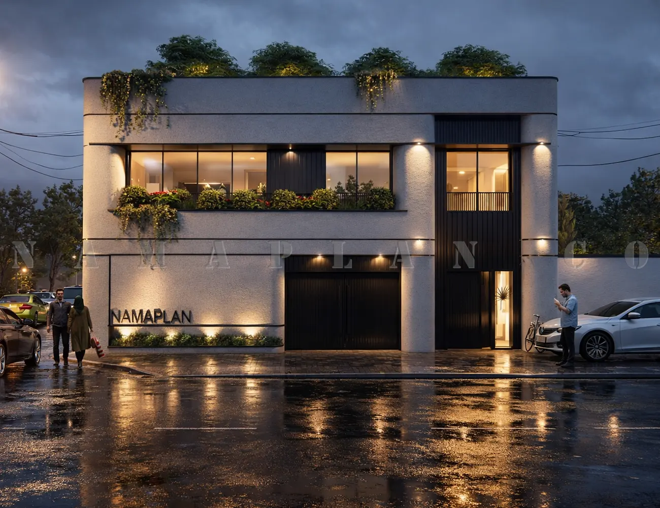 نمای آپارتمان یک طبقه در سرخرود 