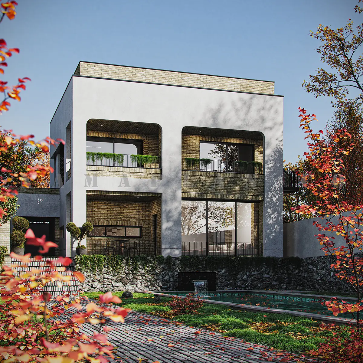 طراحی ویلا دوبلکس 140 متری در دلیجان 