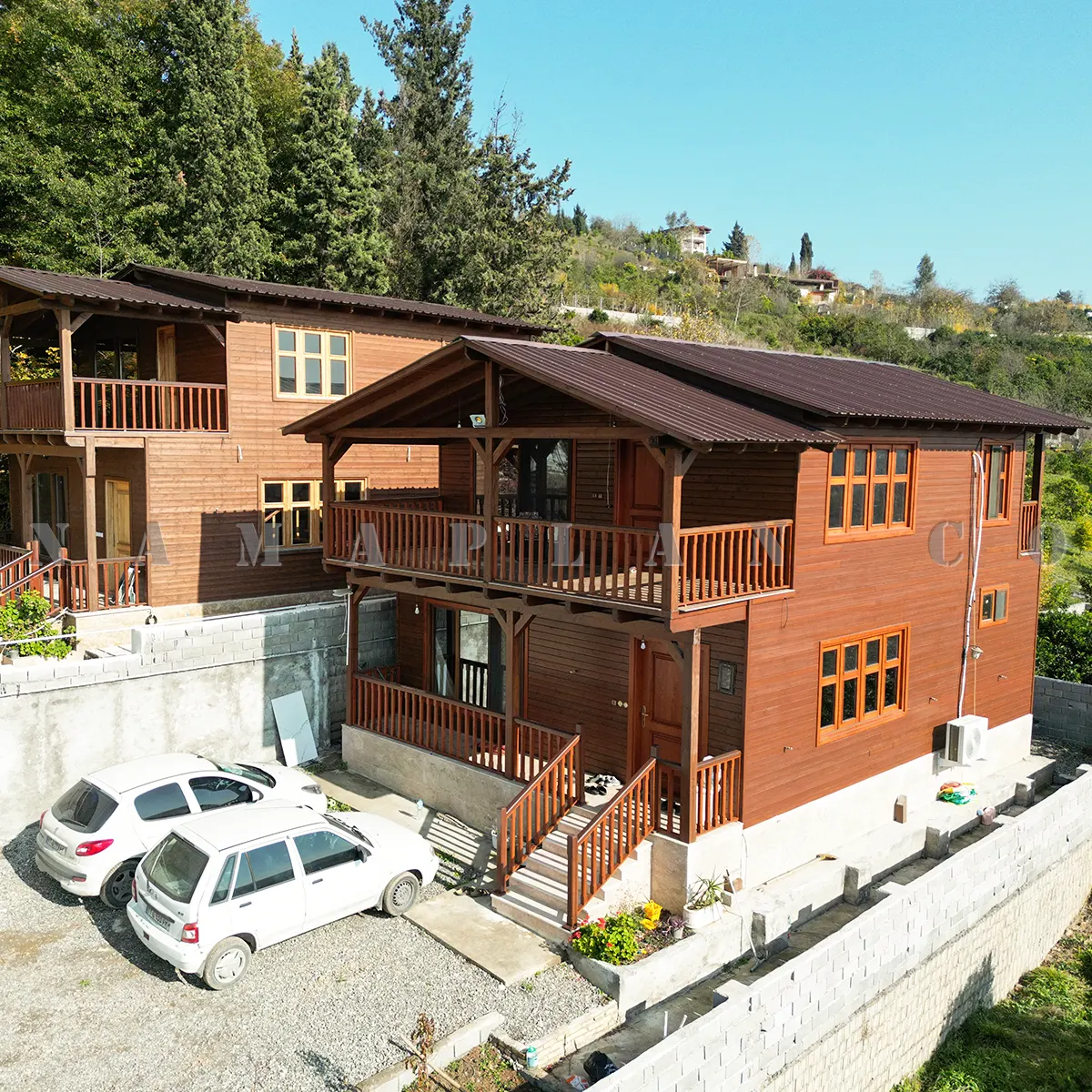 ساخت کلبه چوبی 120 متری در روستای تنگه لته