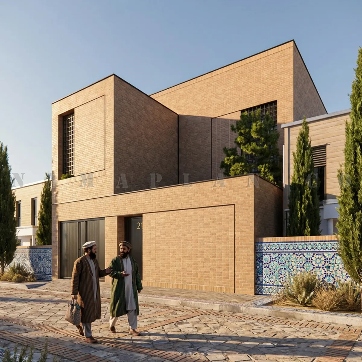 طراحی نمای خانه دوبلکس پست مدرن 