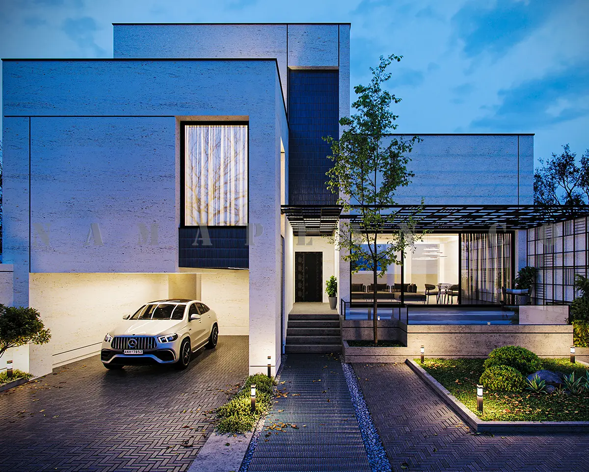 طراحی پلان ویلایی دوبلکس مدرن 