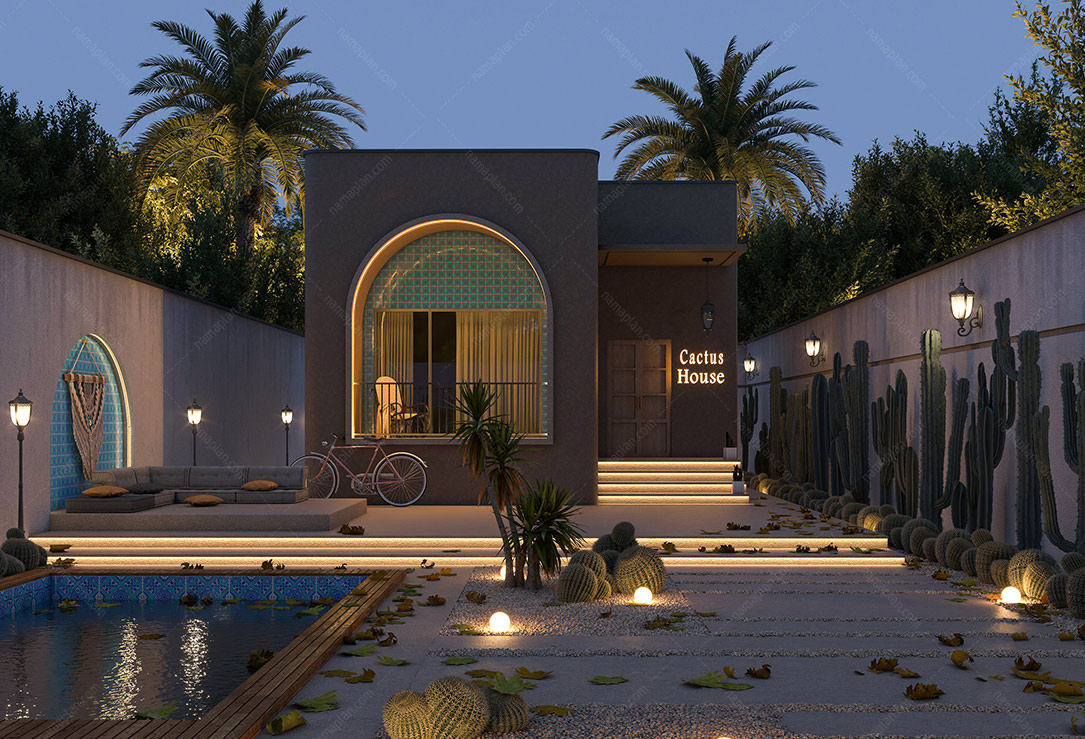 طراحی ویلا همکف کاکتوس 
